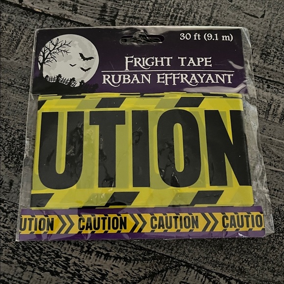 Fright Tape Halloween Decor Set - Purple and Yellow - Picture 3 of 3